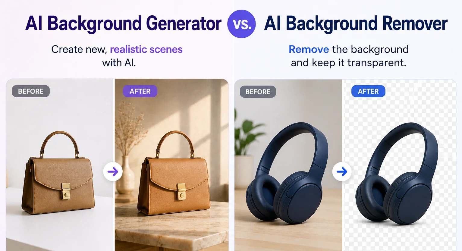 AI Background Generator vs. AI Background Remover: Which Should You Use?