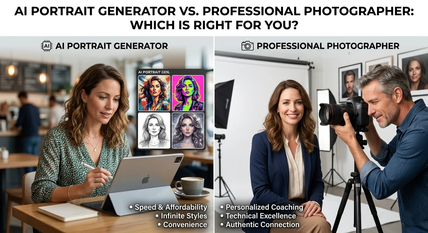 AI Portrait Generator vs. Professional Photographer: Which Is Right for You?