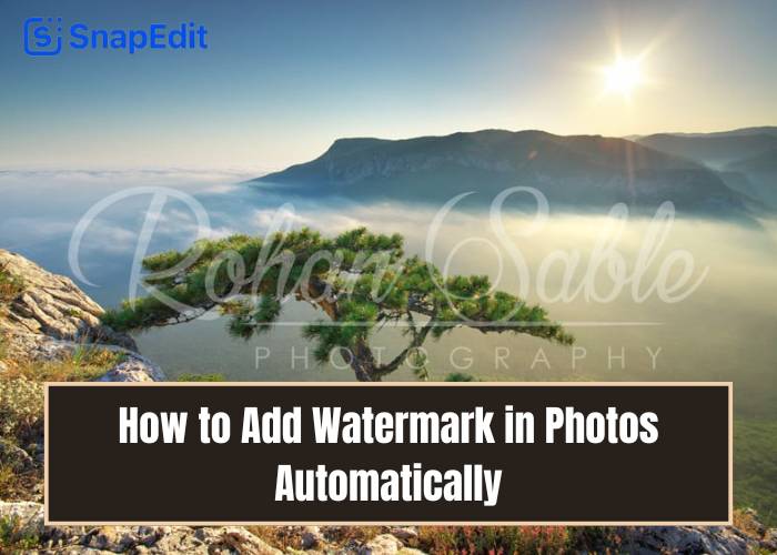 How to add watermark in photos automatically