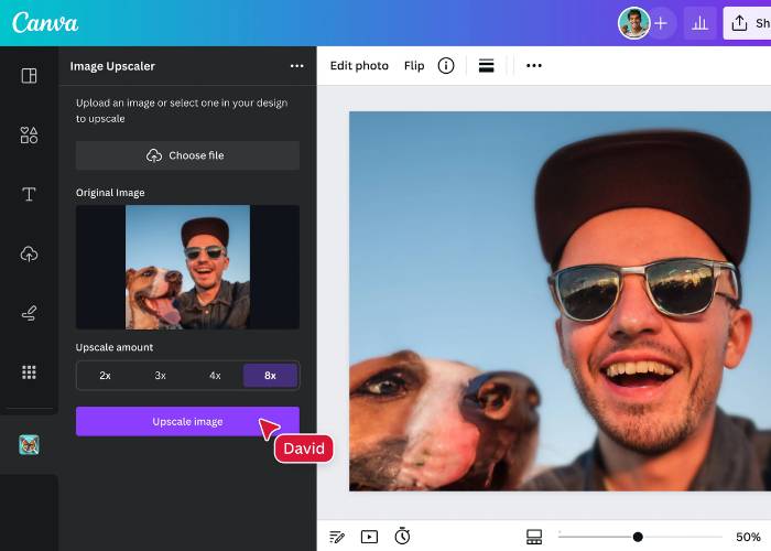 Use Canva enhancer