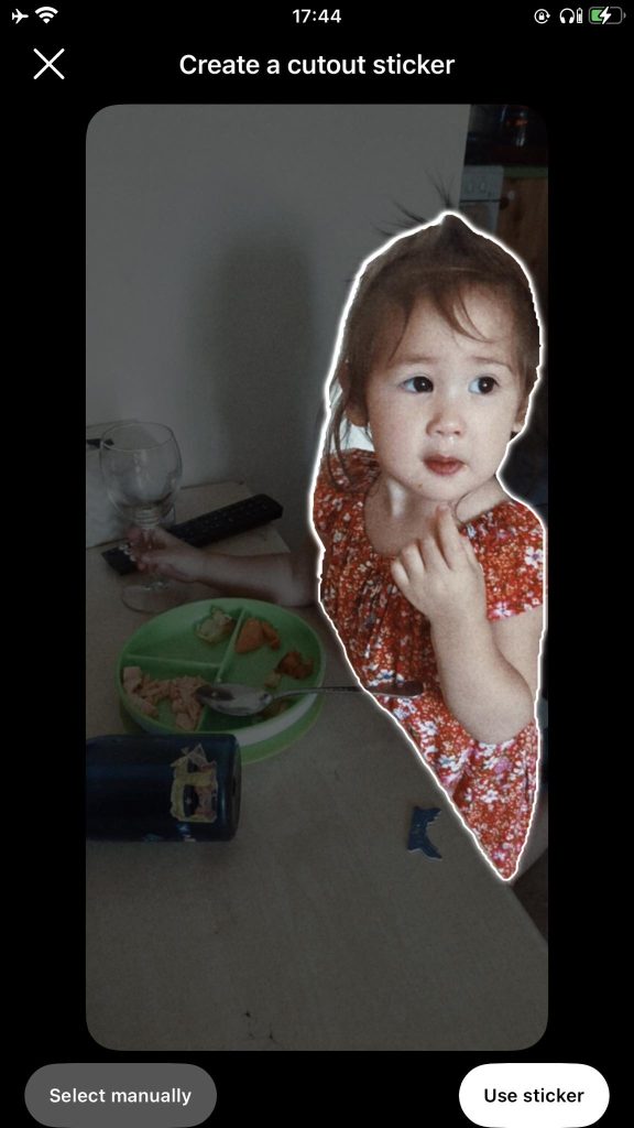Edit the cutout and save