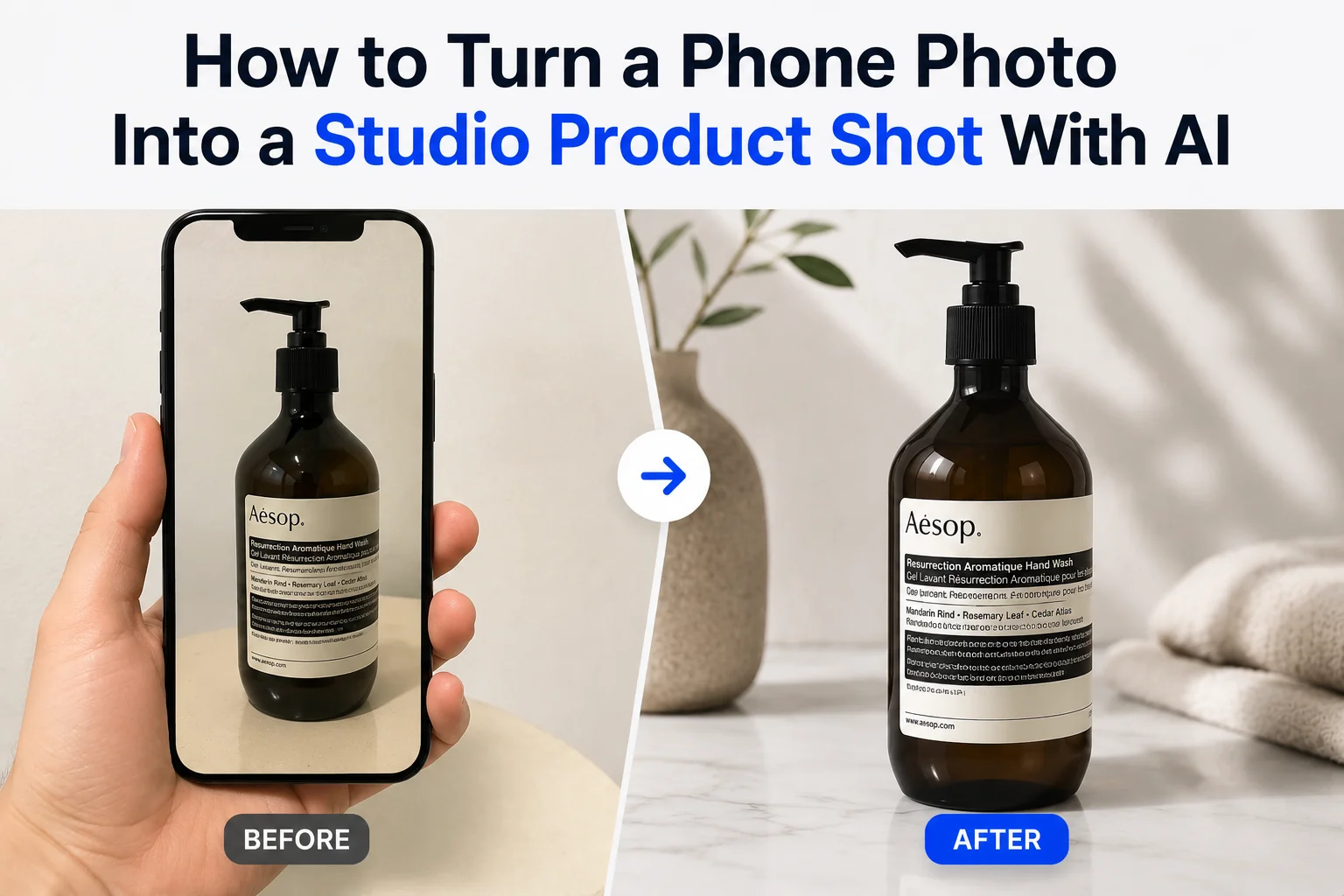 How to Turn a Phone Photo Into a Studio Product Shot