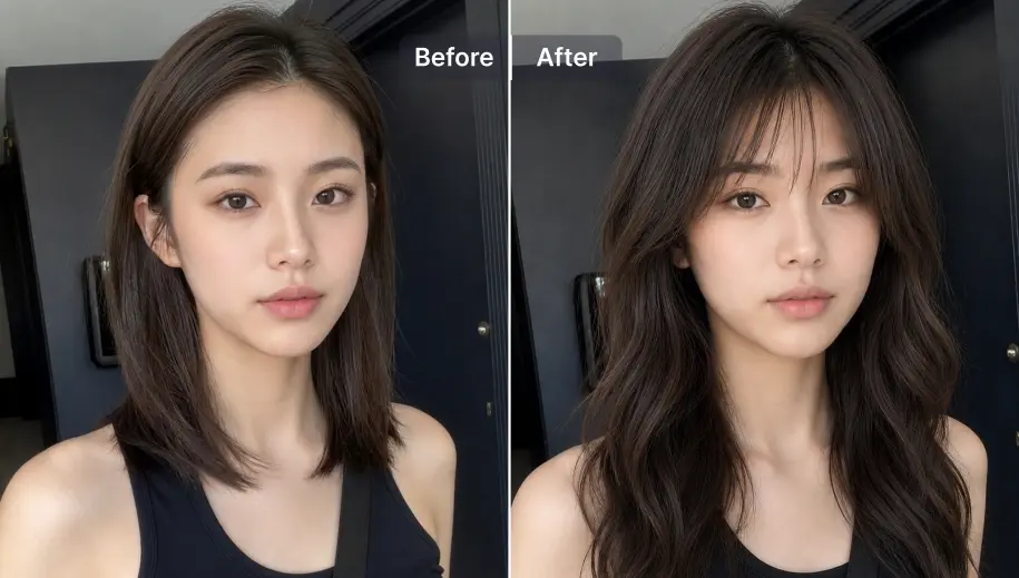Virtual hairstyle try on before salon
