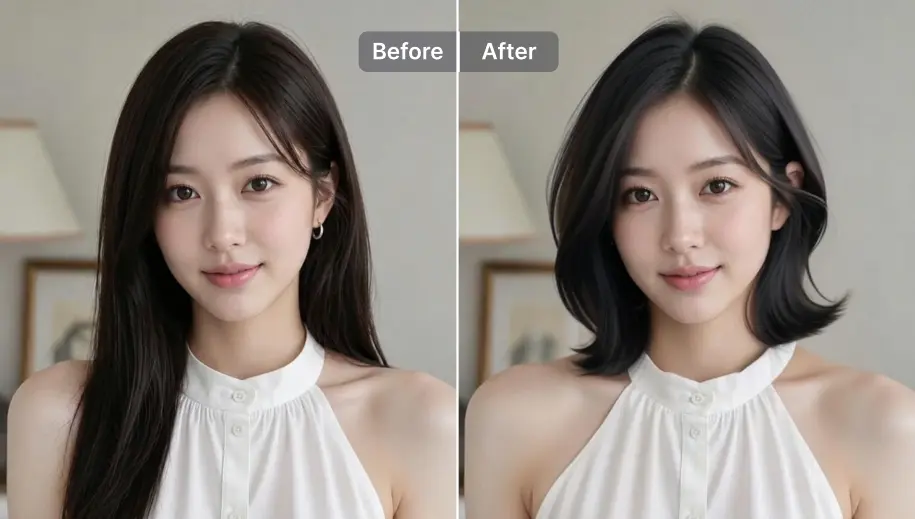 Visual hairstyle preview on your photo