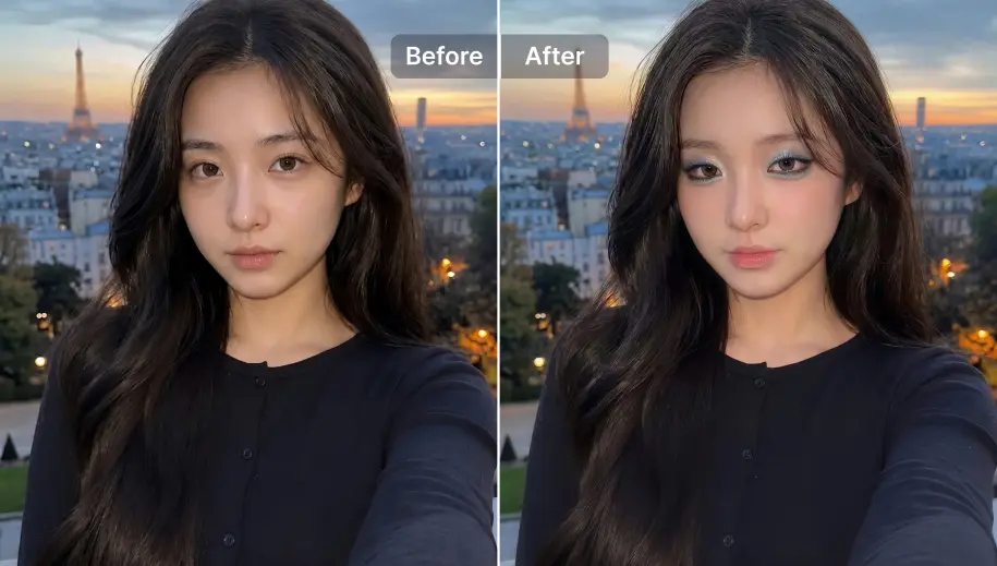 Try AI makeup for Instagram TikTok aesthetic
