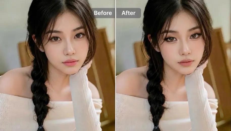 Show makeup stylist AI generated reference look