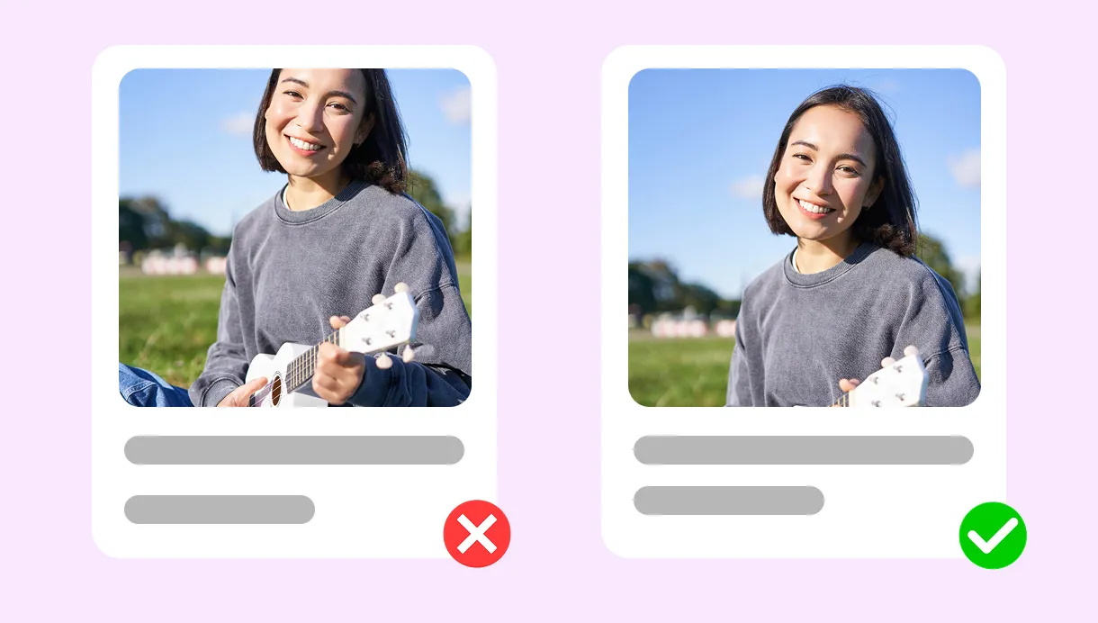 Crop one image for Instagram, Twitter, and marketplace listings