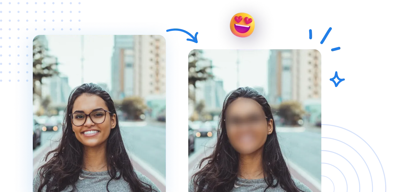 Blur face in photos