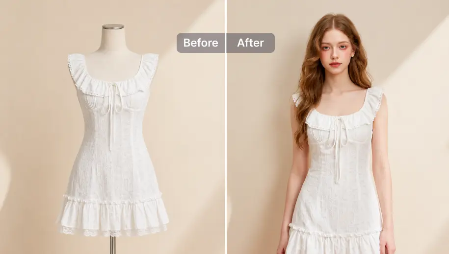 Ghost mannequin to model