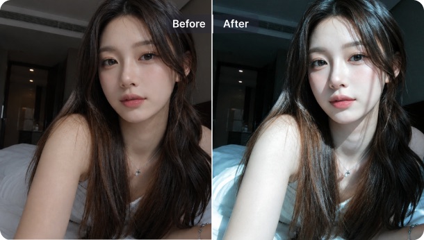 Add cinematic light effect to photo