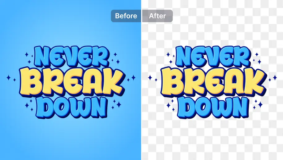 Remove background from text graphics
